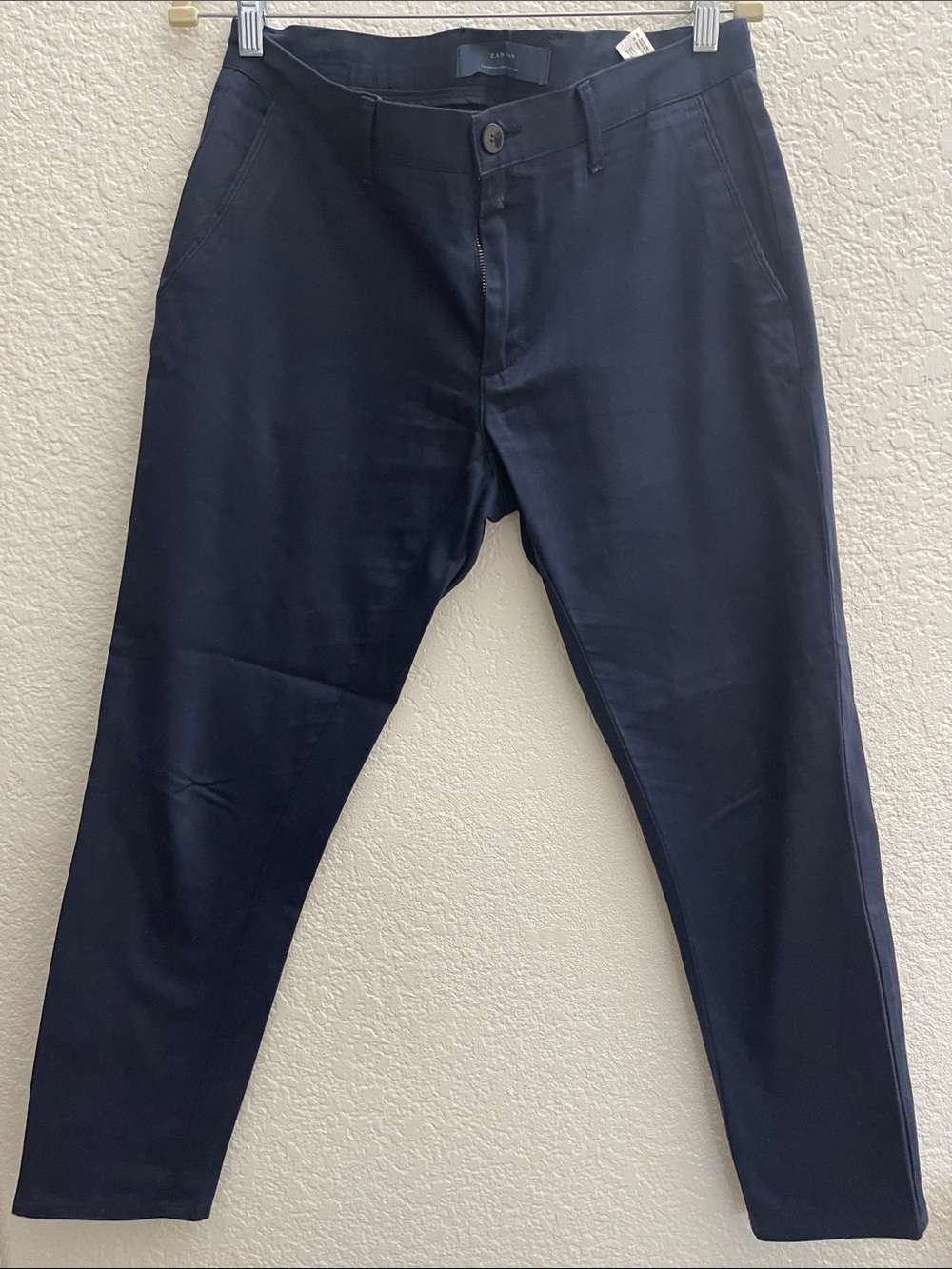 Zara Men's Dark Navy Slim Chinos